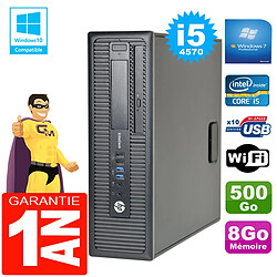 PC HP EliteDesk 800 G1 SFF Core I5-4570 8Go Disque 500Go Graveur DVD Wifi W7 - Occasion