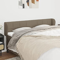 Maison Chic Tête de lit moderne avec oreilles pour chambre - Décoration de lit Taupe 183x23x78/88 cm Tissu -MN63698