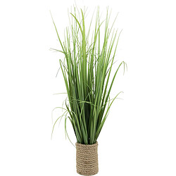 Jardindeco Graminées artificielles pot en corde hauteur 65 cm.