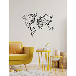 EPIKASA Décoration Murale en Métal Carte du Monde 9