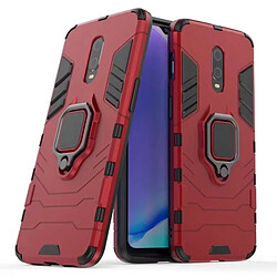 Wewoo Coque PC + TPU Housse de protection antichoc avec support d'anneau magnétique pour OnePlus 7 rouge