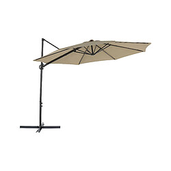 Beliani Parasol en porte-à-faux taupe d 2,95 m SAVONA II