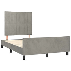 Acheter Maison Chic Lit adulte - Cadre Structure de lit avec tête de lit Contemporain Gris clair 120x200 cm -MN33570