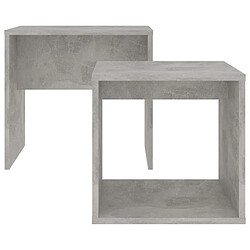 Acheter Maison Chic Ensemble de tables basses,Table Console pour salon Gris béton 48x30x45 cm Aggloméré -MN30281