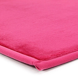 Thedecofactory FLANELLE - Tapis aspect velours extra-doux fuchsia 60x90