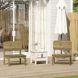 vidaXL Chaises de jardin lot de 2 cire marron 60x52,5x72 cm