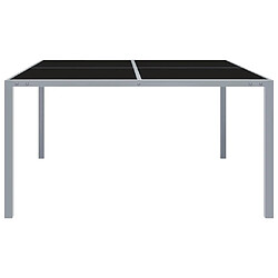 Maison Chic Table de jardin | Table d'extérieur 130x130x72 cm Gris Acier et verre -GKD72348