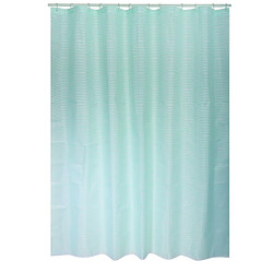 MSV Rideau de douche Polyester WAVE 180x200cm QUALITÉ PREMIUM Vert Pastel - Anneaux inclus