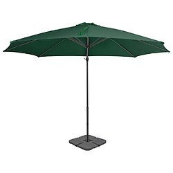 vidaXL Parasol de jardin avec base portable vert