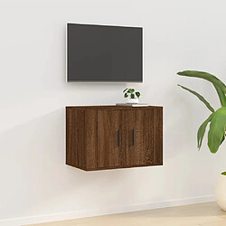 vidaXL Meuble TV mural Chêne marron 57x34,5x40 cm