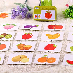 Totalcadeau Boîte de puzzle à assembler fruits et légumes Montessori