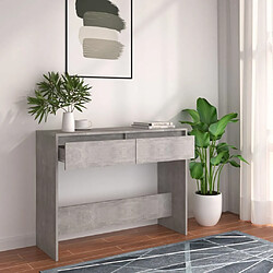 Maison Chic Table console | Meuble d'entrée | Table d'appoint Gris béton 100x35x76,5 cm Aggloméré -GKD66211