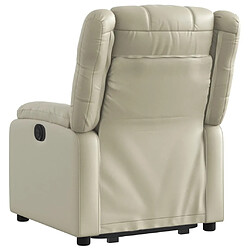 Acheter Maison Chic Fauteuil Relax pour salon, Fauteuil inclinable électrique crème similicuir -GKD58230