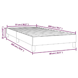 vidaXL Cadre de lit sans matelas bleu 80x200 cm tissu pas cher