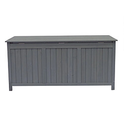 Avis Habitat Et Jardin Coffre de jardin en bois Macao - 130 x 64 x 60 cm - Anthracite