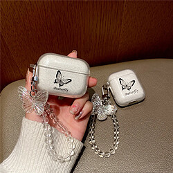 Avis GUPBOO Airpods Coque Housse Étui Protecteur Compatible pour AirPods1/2-chaîne transparente de perles de papillon de scintillement des femmes