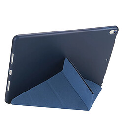 Avis Etui en PU stand en origami bleu foncé pour votre Apple iPad Air 10.5 (2019)/Pro 10.5 pouces (2017)