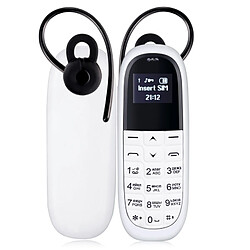 Wewoo Mini Telephone portable blanc Mini Téléphone Mobile, Clavier Russe, Mains Libres Bluetooth Dialer Headphone, MTK6261DA, Anti-Perdu, SIM Unique, Réseau: 2G