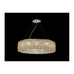 Luminaire Center Grand Chandelier Empire Chrome poli 12 ampoules 69cm