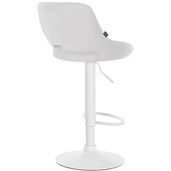 Non Tabouret de bar Milet simili cuir blanc pas cher