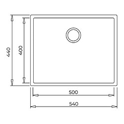 Teka Evier sous plan Square 50x40 encastrable sous plan, 115230024