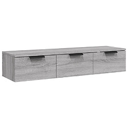 Maison Chic Armoire murale,Meuble de Rangement pour salon,cuisine Sonoma gris 102x30x20 cm Bois d'ingénierie -MN85121