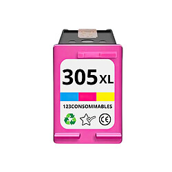 123Consommables Cartouche compatible avec HP 305 XL couleur