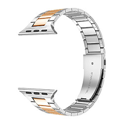 Avizar Bracelet pour Apple Watch 41mm / 40mm / 38 mm Maillons Acier Argent / Rose gold