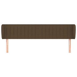 Avis Maison Chic Tête de lit moderne avec oreilles pour chambre - Décoration de lit Marron foncé 183x23x78/88 cm Tissu -MN56627