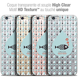 Caseink Coque Housse Etui Apple iPhone 6/6s [Crystal HD Collection Petits Grains ? Design Le Poisson - Rigide - Ultra Fin - Imprimé en France]