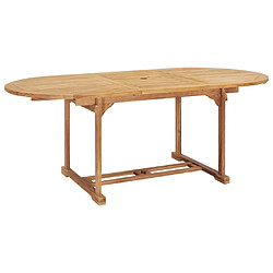 Maison Chic Table de jardin | Table d'extérieur extensible 150-200x100x75 cm Teck solide -GKD10456