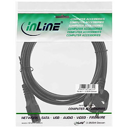 Avis Câble réseau pour Notebook, InLine®, raccord de câbles en 3 pôl., noir, 0,3m