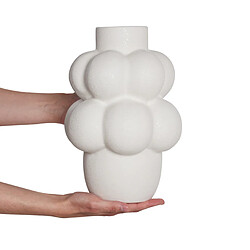 Acheter Beliani Vase à fleurs VIMBA Céramique 32 cm Blanc cassé