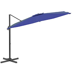 Acheter vidaXL Parasol cantilever à LED Bleu azuré 400x300 cm