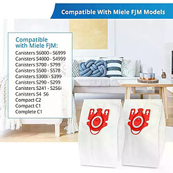 Avis Sacs à poussière pour Miele FJM, compacts C2, compacts C1, S241, S290, S300I, S500, S700,S4, filtres de nettoyage d'air