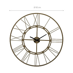 Acheter Horloge murale style vintage fer or pendule salon Stockholm Ø92 cm WOMO-DESIGN®