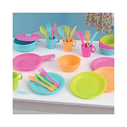 KidKraft Batterie de cuisine enfant 27 pièces vaisselle et ustensiles vif.