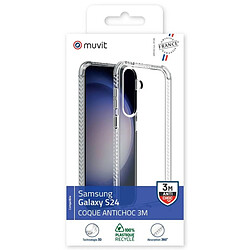 Avis Muvit Coque de Protection pour Samsung Galaxy S24 Renforcée 3M Transparent