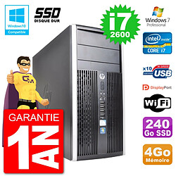 PC HP 6300 MT Intel Core i7-2600 RAM 4Go SSD 240Go Graveur DVD Wifi W7 - Occasion