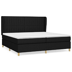 Maison Chic Lit Adulte - Lit simple Lit à sommier tapissier avec matelas moelleux - Meuble de Chambre - Noir 200x200 cm Tissu -MN67097