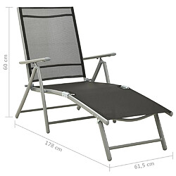 vidaXL Salon de jardin 3 pcs textilène et aluminium argenté pas cher