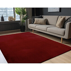 Lisa Design Joy - tapis rectangulaire - fausse fourrure - rouge pas cher