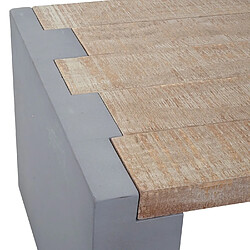 Avis Mendler Table Basse de Salon HWC-A15, Design Béton Sapin Massif Rustique 46x122x60cm