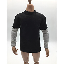 Acheter T-shirt Long Noir à Manches Doubles Pour Homme à L'échelle 1/6 Pour Figurine 12 ''