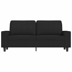 Avis Maison Chic Canapé à 2 places,Sofa de Salon,Canapé droit Noir 140 cm Tissu -GKD656135