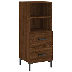 Maison Chic Buffet,Meuble de Rangement,commode pour salon,Cuisine Chêne marron 34,5x34x90 cm Bois d'ingénierie -MN87783