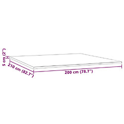 vidaXL Sur-matelas 200x210x5 cm pas cher