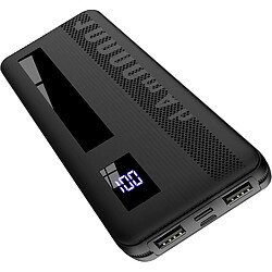 SANAG Batterie Externe, 15W Power Bank, Baterie Externe Capacité 10000Mah, Slim Et Portable, Avec 1 Port Usb C Et 2 Ports Usb A Et Écran Led Pour Iphone Samsung Smartphones Smartwatch Noir Mystérieux