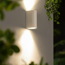 Avis Applique murale LED blanche ronde double lampe GU10 Applique murale jardin entrée IP65 couleur BLANC