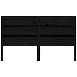 Avis Maison Chic Tête de lit scandinave pour lit adulte,Meuble de chambre Noir 126x4x100 cm Bois massif de pin -MN21808